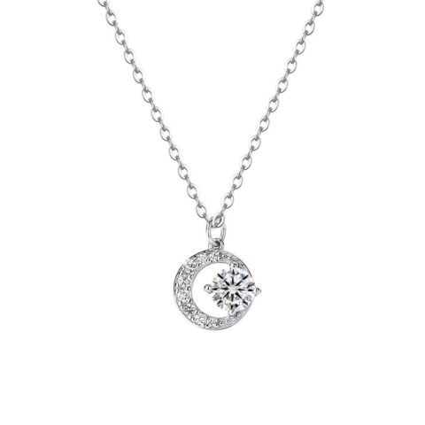 Sterling Silver Moissanite Necklace