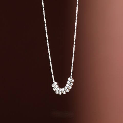 S925 Sterling Silver Bead Necklace