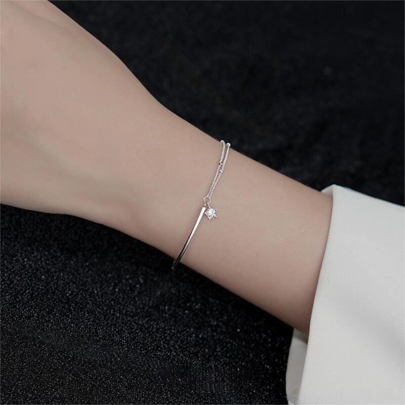 S925 Sterling Silver Star Zircon Bracelet