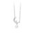 S999 Sterling Silver Star and Crescent Necklace