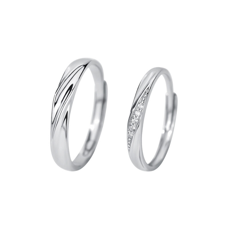 Sterling Silver Couple Ring Set