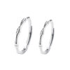 S999 Sterling Silver Bamboo Ring Set - Pure Silver Adjustable Minimalist Couple Rings