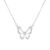 S999 Sterling Silver Hollow Design Butterfly Pendant Necklace