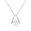 S999 Sterling Silver Women's Pearl Pendant Necklace