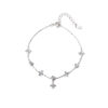 925 Sterling Silver Four-Leaf Clover Zircon Ladies Bracelet