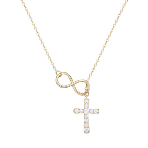 Cross Pendant Necklace Womens Mobius Sterling Silver Necklace