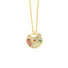 Gold Evil Eye Necklace 925 Sterling Silver