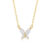 Gold Necklace Butterfly Cubic Zirconia Pendant Necklace