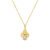 Sterling Silver Necklace Women's Vintage Two-Tone Pendant