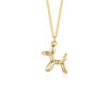 925 Sterling Silver Cute 3D Balloon Dog Necklace - Animal Pendant Collarbone Chain