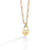 Heart Pendant Necklace Gold 925 Sterling Silver Lock Necklace