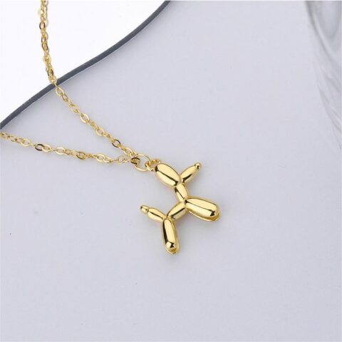 Cute Necklaces Sterling Silver 3D Balloon Dog Necklace